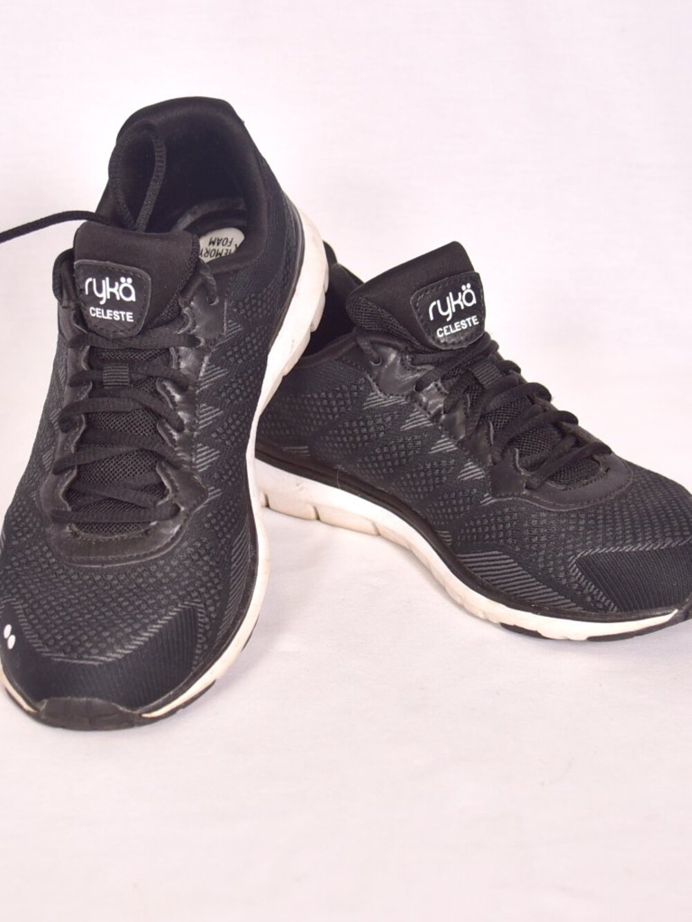 Ryka Celeste Sneakers Black Tennis Running Shoes Size 8M